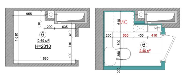 Планировка санузлов при ремонте в новостройке