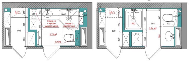 Планировка санузлов при ремонте в новостройке